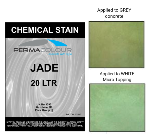Chemical stain jade