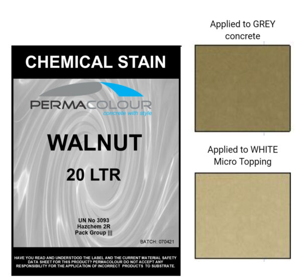 chemical stain walnut