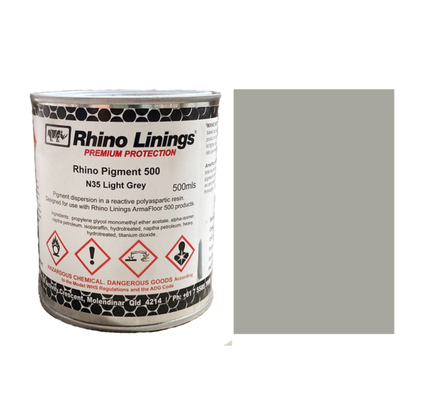 Polyaspartic light grey pigment
